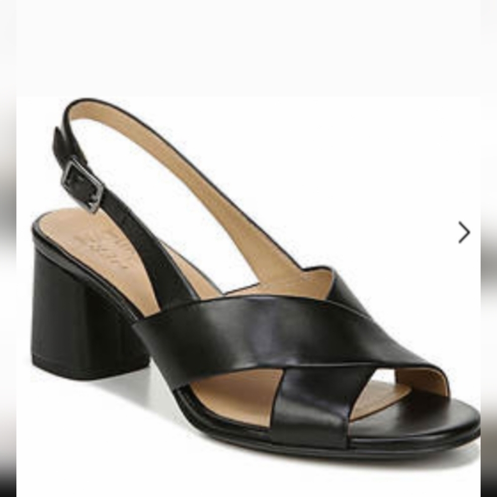 PRICE DROP!!! NEW Naturalizer Classy Chic Black Slingback Block Heel Sandals